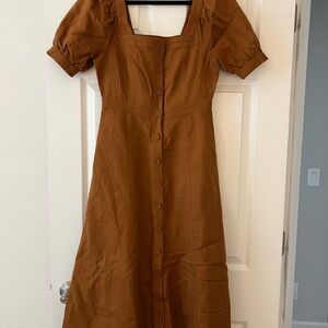 Madewell Brown Button-Down Dress